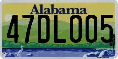 AL license plate 47DL005