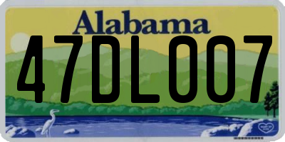 AL license plate 47DL007