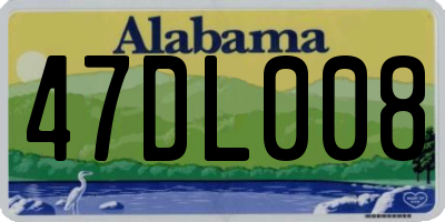 AL license plate 47DL008