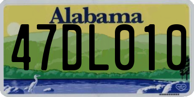 AL license plate 47DL010