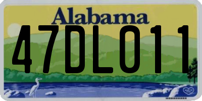AL license plate 47DL011