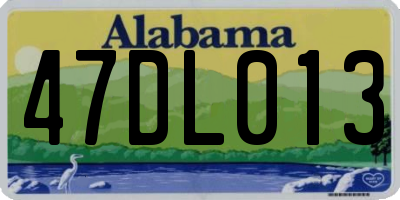 AL license plate 47DL013