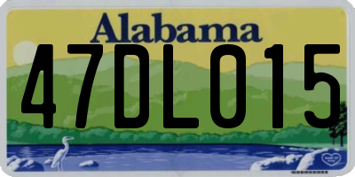 AL license plate 47DL015