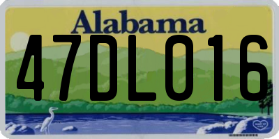 AL license plate 47DL016