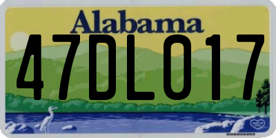 AL license plate 47DL017