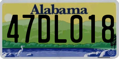 AL license plate 47DL018