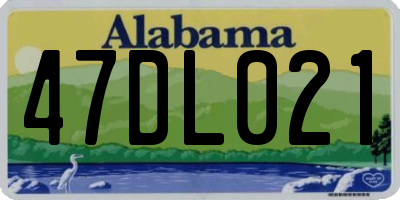 AL license plate 47DL021