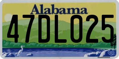 AL license plate 47DL025