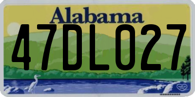AL license plate 47DL027