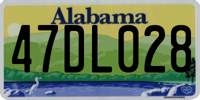 AL license plate 47DL028
