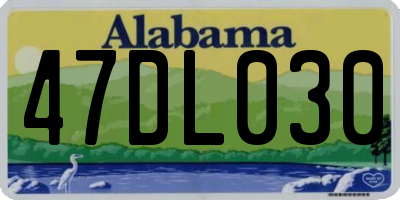 AL license plate 47DL030