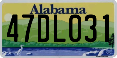 AL license plate 47DL031