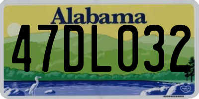 AL license plate 47DL032
