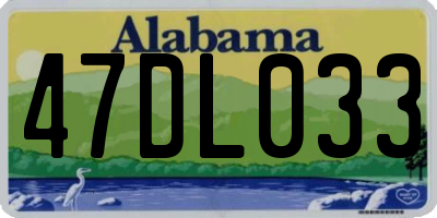 AL license plate 47DL033