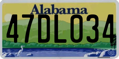 AL license plate 47DL034