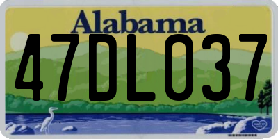AL license plate 47DL037