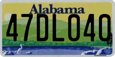 AL license plate 47DL040