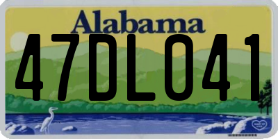 AL license plate 47DL041