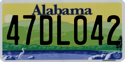 AL license plate 47DL042