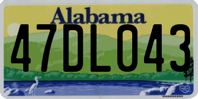 AL license plate 47DL043