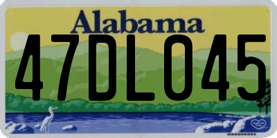 AL license plate 47DL045