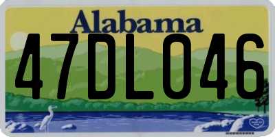 AL license plate 47DL046