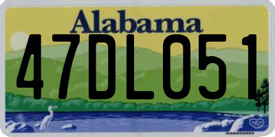 AL license plate 47DL051