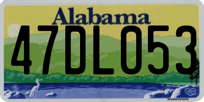 AL license plate 47DL053