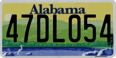 AL license plate 47DL054