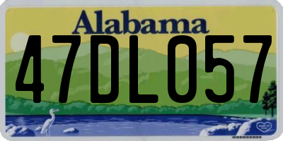 AL license plate 47DL057