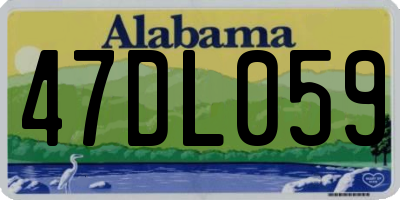 AL license plate 47DL059