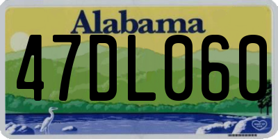 AL license plate 47DL060