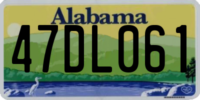 AL license plate 47DL061