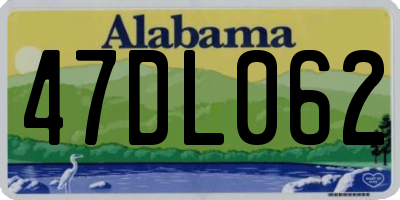 AL license plate 47DL062