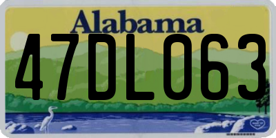 AL license plate 47DL063