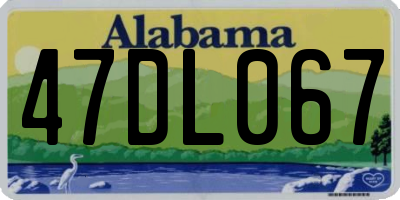 AL license plate 47DL067
