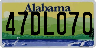 AL license plate 47DL070