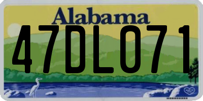 AL license plate 47DL071