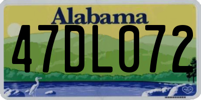 AL license plate 47DL072