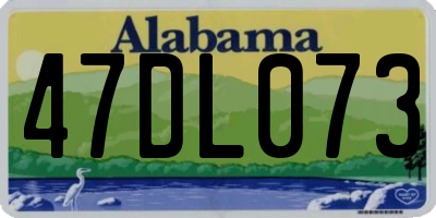 AL license plate 47DL073