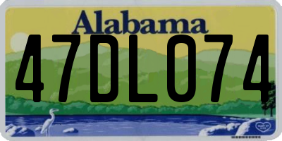 AL license plate 47DL074