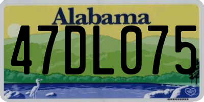 AL license plate 47DL075