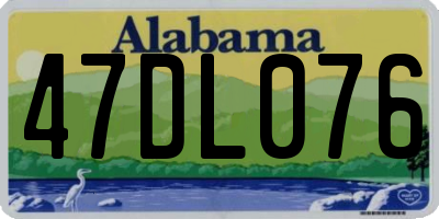AL license plate 47DL076