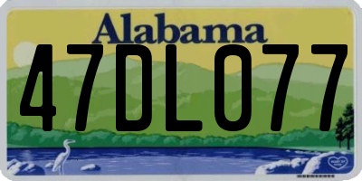 AL license plate 47DL077