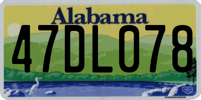 AL license plate 47DL078
