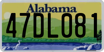 AL license plate 47DL081