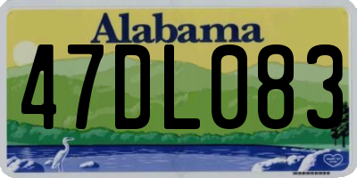 AL license plate 47DL083