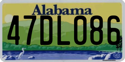 AL license plate 47DL086