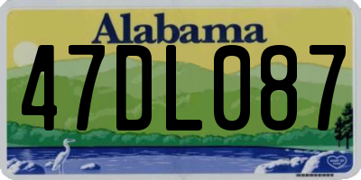 AL license plate 47DL087