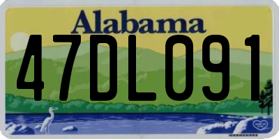 AL license plate 47DL091